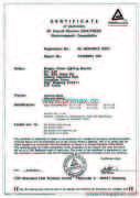 EMC Certificate for Ballasts