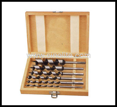 Auger Bit 6pcs Length 230mm; size: 10-12-14-16-18-20MM packed in wooden box