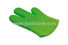 3-fingers anti slip silicone oven mitt or glove for pot and pan