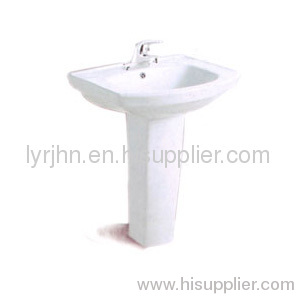 Basin with pedestal for washing