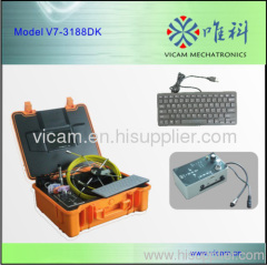 7" Screen Pipe Inspection System with DVR & Keyboard