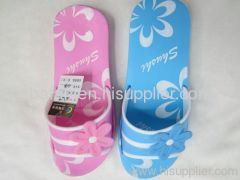 woman beache flip flops