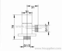 Brass High Quality Ceramic Sheet Triangle Valve with Direct Connection