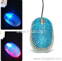 wire optical bling mouse usb cable 2.0