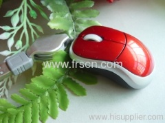 Super thin wired mouse retractable smallest size travel mouse