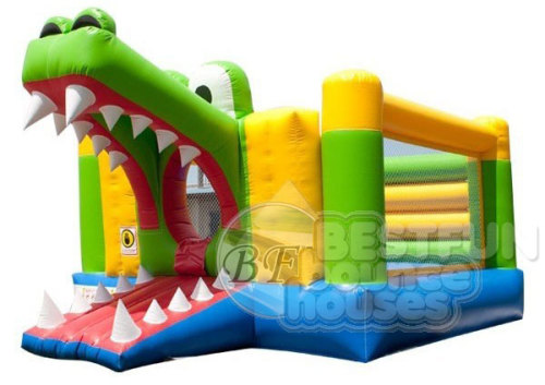 Inflatable Alligator Slide And Bouncer