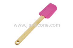 wood handled kitchen tools silicone scraper H04-024