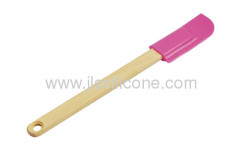 wood handled kitchen tools silicone scraper H04-024