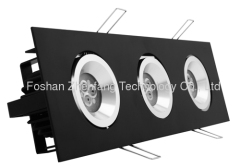 3*9w recessed ceiling light