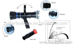 Hand line turbo fire nozzle