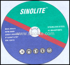 Cutting Disc for stainless steel AWA 46 Q resin-bonded reinforced abrasives