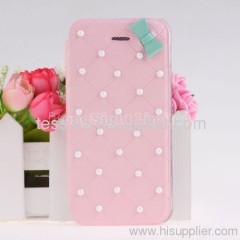 PU Leather Flip Hard Case for iPhone 4s/5g-the girl's favorite