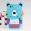 2013 Soft Silicone Gel Case for iphone 4s/5g with 3D Bear desgin