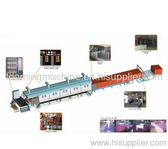 Continuous foaming machine line