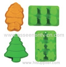 4 pack Christmas Silicone baking set