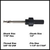 7/16" hex shank arbor thread size 1/2-20UNF chuck size 1/2 fit hole saw 9/16-1-3/16