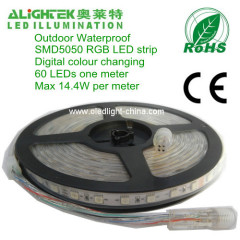 Colour changing 60pcs/meter SMD 5050 RGB LED strip light ribbon controllable