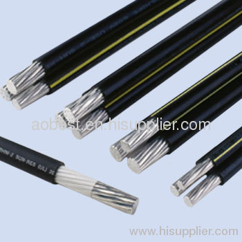 ABC cable triplex cable aac acsr aaac conductor twisted 2*2/0AWG+1*1AWG
