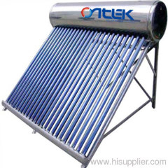 nonpressure stainless steel solar water heater ,solar hot water, evacuated tube solar water heaters