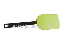 Short silicone kitchen tool shovel and spatula with stainless steel handle