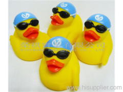 Race duck with sunglass