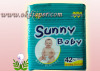 Disposable baby diapers with wetness indicator