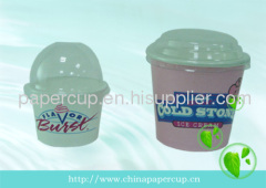paper yogurt cup ice cream bowls with food grade ink and paper