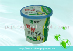 paper yogurt cup ice cream bowls with food grade ink and paper