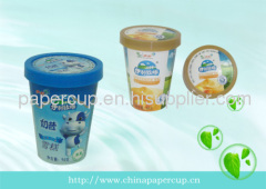 paper yogurt cup ice cream bowls with food grade ink and paper