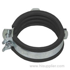 Heavy duty Pipe Clamp with rubber