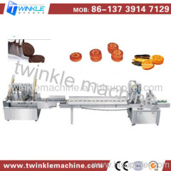 TWO ROW DOUBLE COLOR BISCUIT SANDWICHING MACHINE