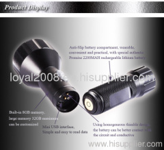 hd720p water proof digital video camera flashlight