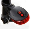 Bicycle 2 Laser Beam and 5 LED Rear Tail Light