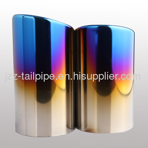 Magotan high quality hot sell stainless steel blue automobile muffler tip