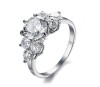CZ diamond jewellery alloy ring