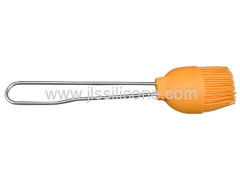 silicone grip brush with stainless steel handle