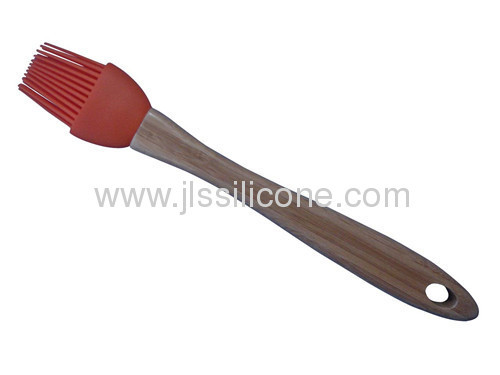 wood handled silicone grip or BBQ brush