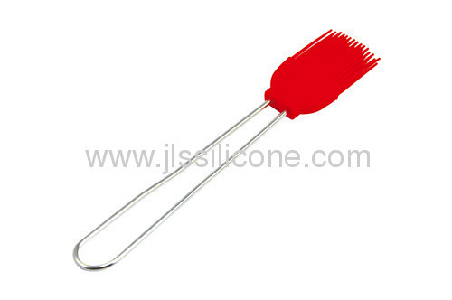 Silicone BBQ cleaning brush with stainless steel handle