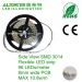 Side Illuminating Flex SMD 3014 LED ribbon light tape 96LEDs/meter 12vDC 8mm white PCB