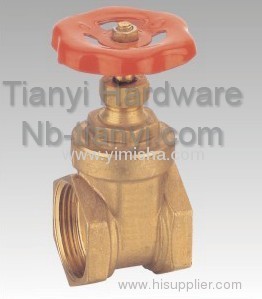 Brass Red Color Handle Gate Valve for Water