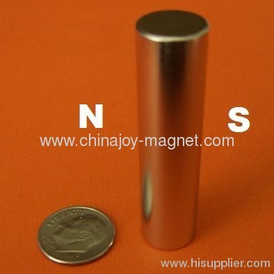 N45 Diametrically Magnetized Neodymium Magnets 1/2 in x 2 in Cylinder