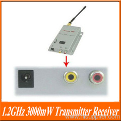 1.2GHz 3000mW 15channel Long Range 3KM Wireless AV Transmitter Receiver