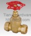 red color handle gate valves