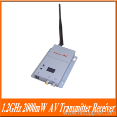 Long Range 2KM 1.2GHz 15Channel Adjustable 2000mW Wireless AV sender Receiver