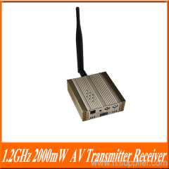 Long Range 2KM 1.2GHz 15Channel Adjustable 2000mW Wireless AV sender Receiver