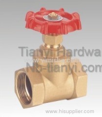 Horizontal Manual Brass Red Handle Two General Formula Stop Valve