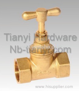 Brass stop valve