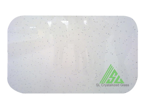Spotted White crystallized glass panel