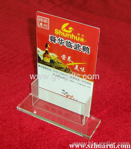 Promotional materials of organic glass display