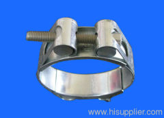 Unitary clamp with double bolts